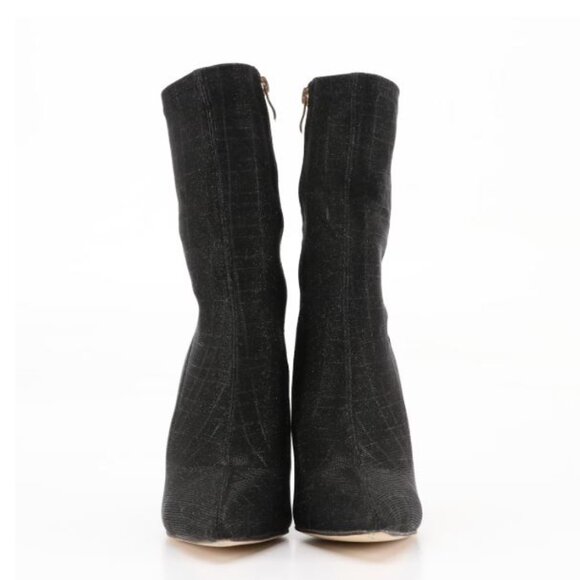 Vivi BStretch Satin Pointed-Toe Lucite Heel Booties - Picture 8 of 8